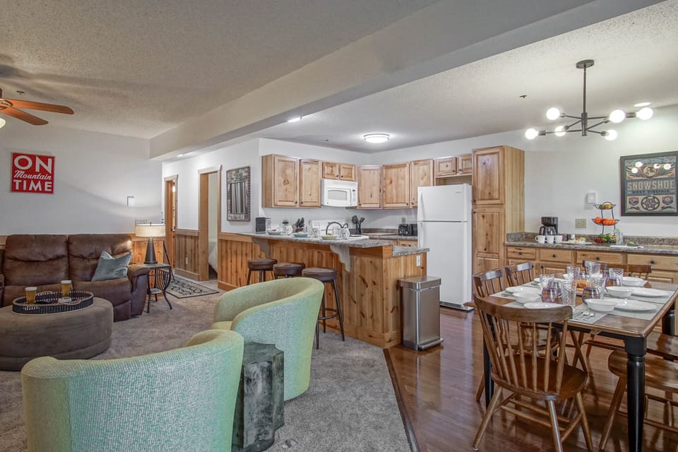 Here you can see the open concept of the gathering areas.