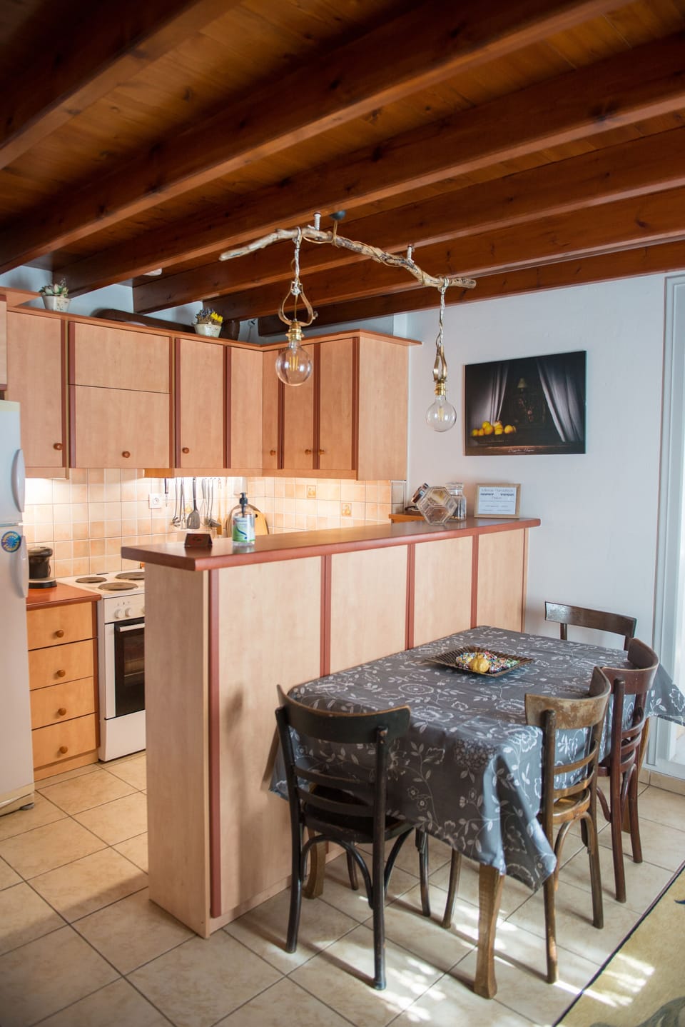 Traditional Duplex | Private kitchen | Cookware/dishes/utensils, dining tables