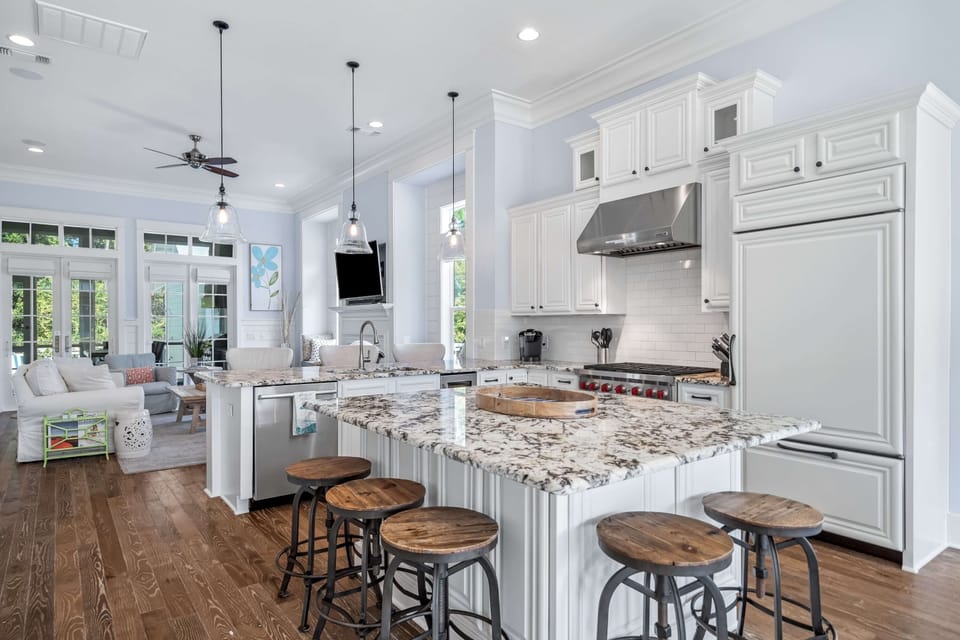Kitchen is well-stocked for meal prep