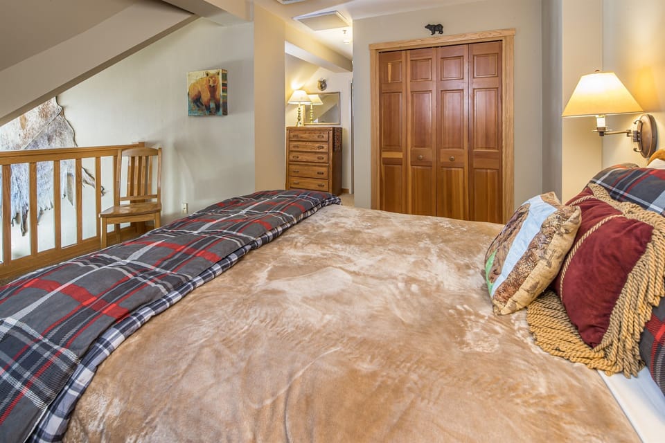 Loft area with closet and all new bedroom furniture