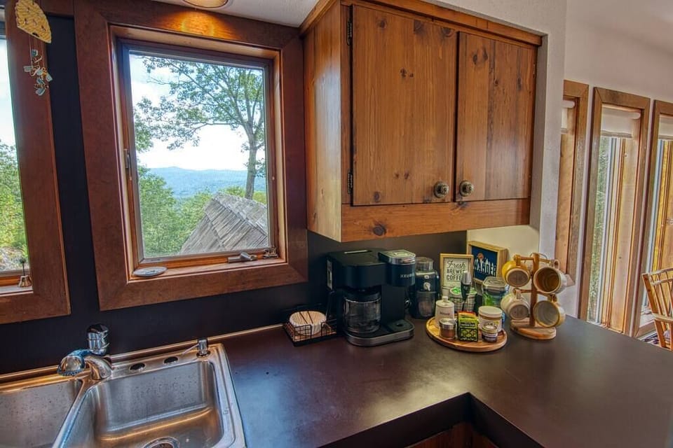 View from the kitchen and coffee bar