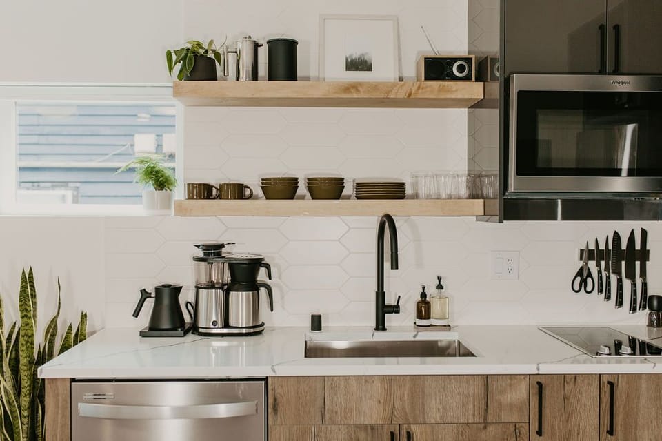 Fully stocked kitchen for cooking