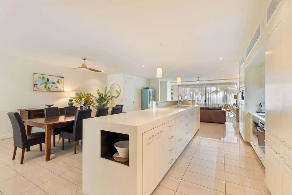Chefs will love using the spacious kitchen equipped with modern appliances to whip up a feast