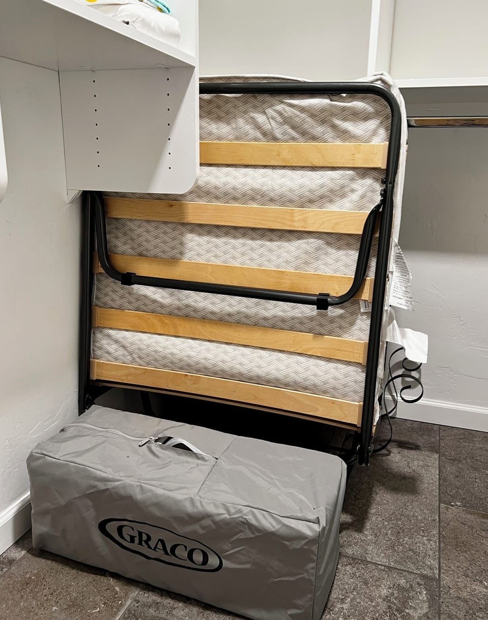 Portable crib and a roll away are located in the guest room closet, if needed