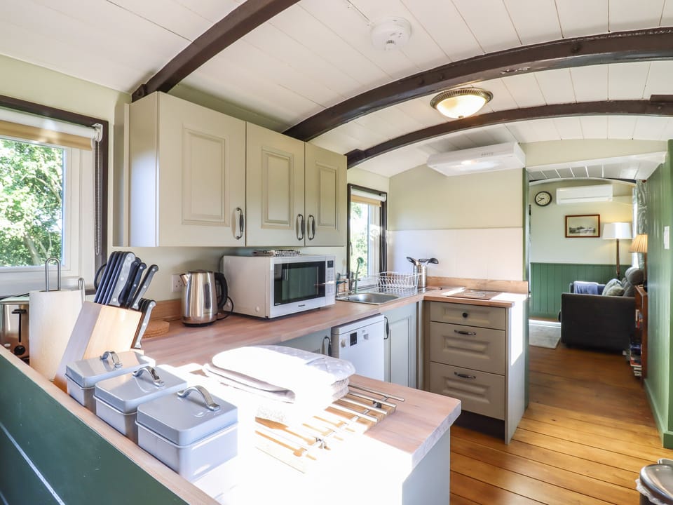 Fridge, dishwasher, electric kettle, toaster