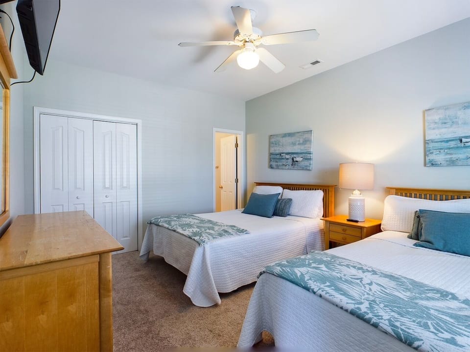 Private TV in every bedroom = personal wind-down time.