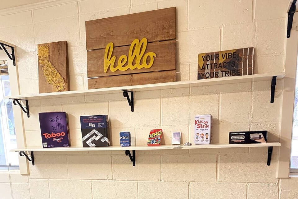 Gameroom/Lounge- Cards, Charades, Dice & Dominos provided for family game night! 
