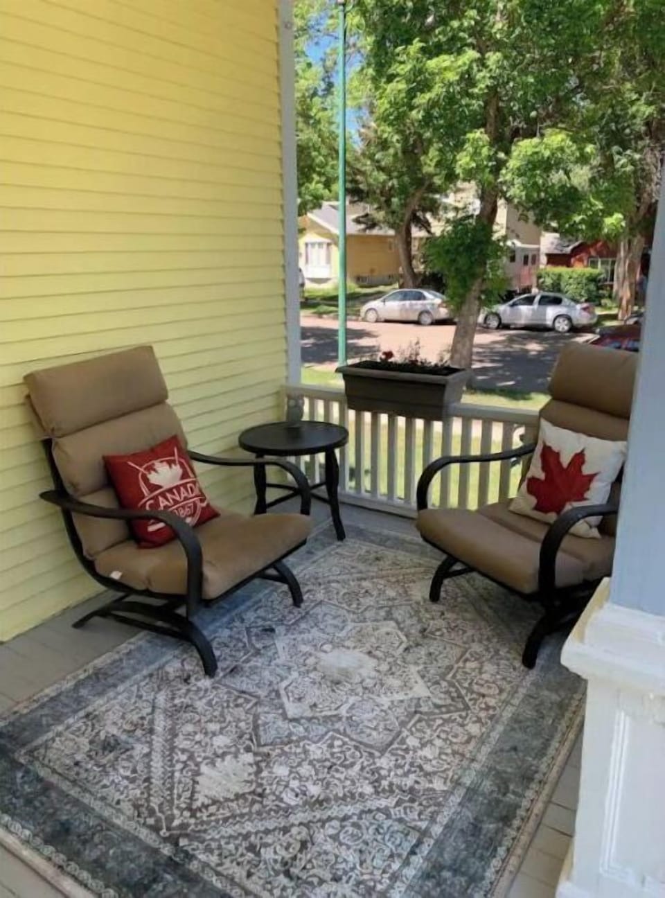 Enjoy a morning coffee or afternoon glass of wine on the front porch