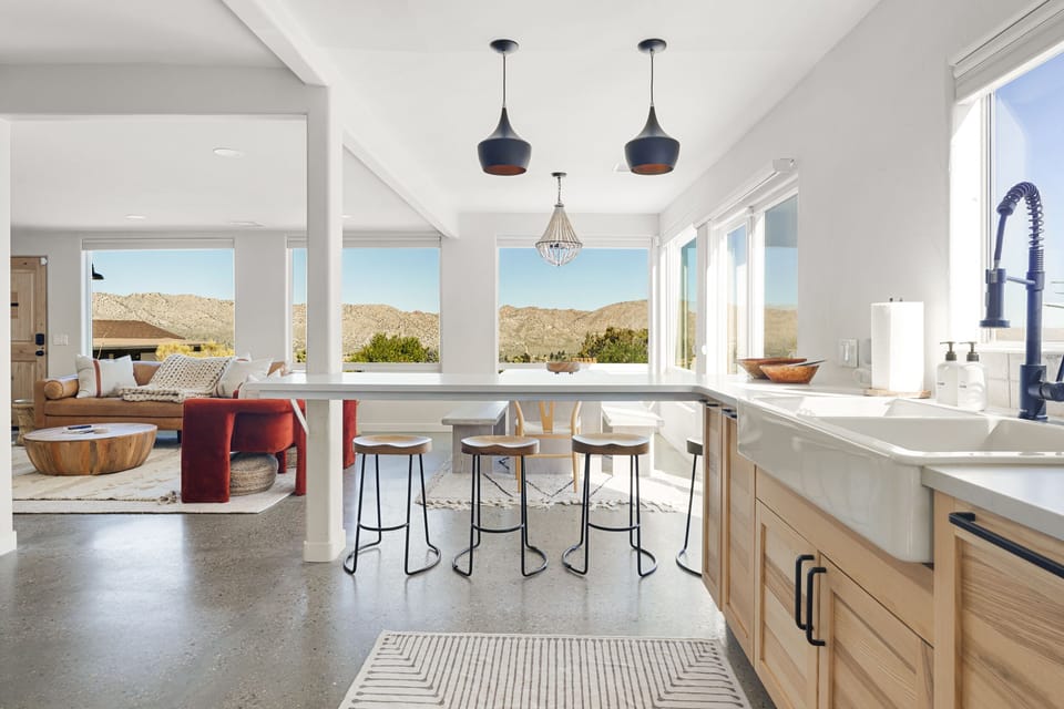 Open concept - keep all your people together whether cooking, lounging, or dining