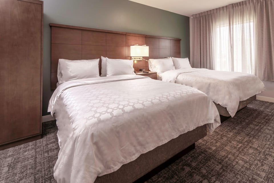 Drift to sleep in a comfortable bed after a wonderful day outside.