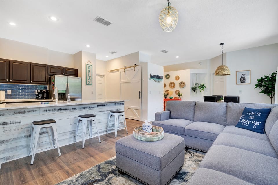 Enjoy a relaxing view from every corner of the house as you unwind. Whether you're playing cards, watching TV, cooking, or simply curling up with a book on the couch.