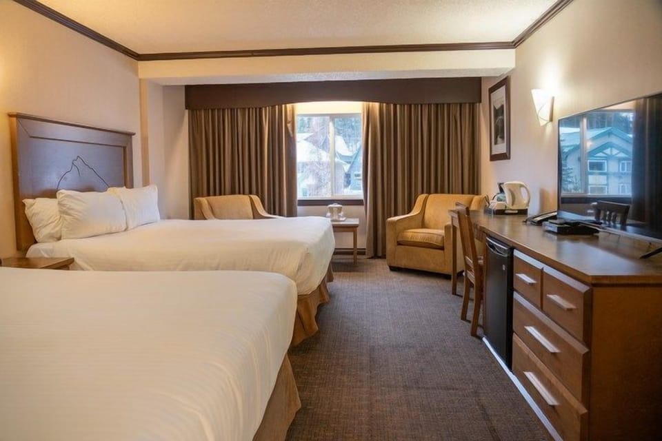Relax on the bed after a day in the sun.