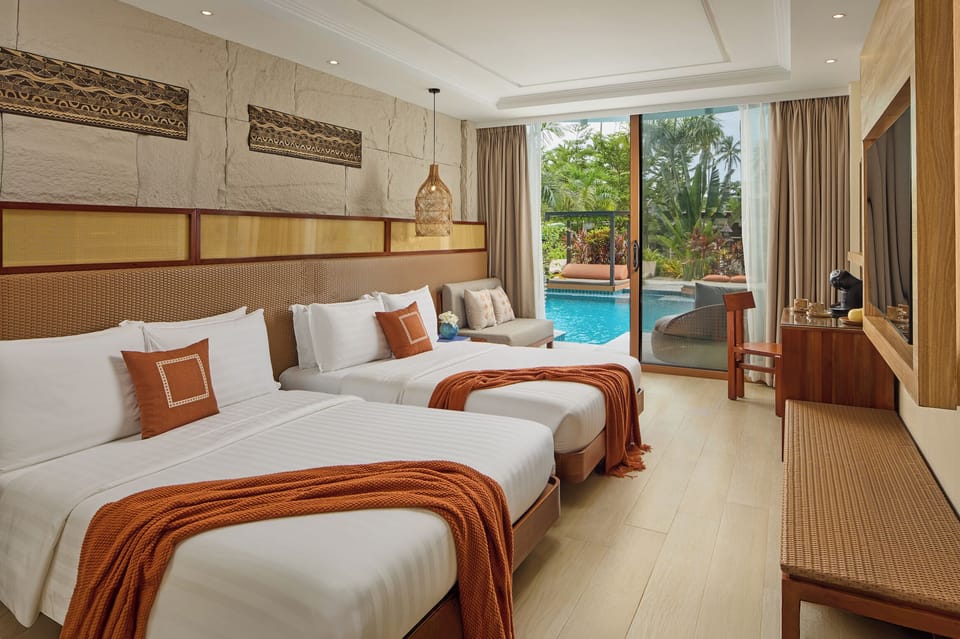 Ocean Wing Pool Access | In-room safe, desk, laptop workspace, soundproofing