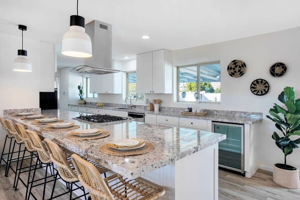 Main House Kitchen with Breakfast Bar