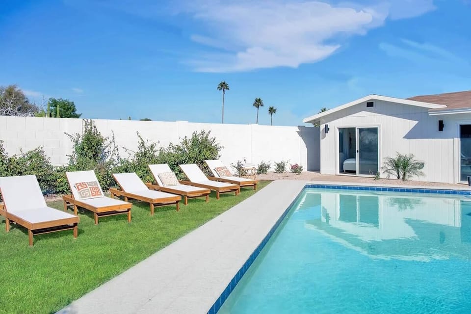 Large, Private, Heated Pool with Sun Loungers