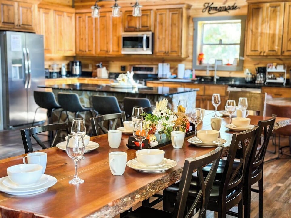 Kitchen with seating for everyone.
