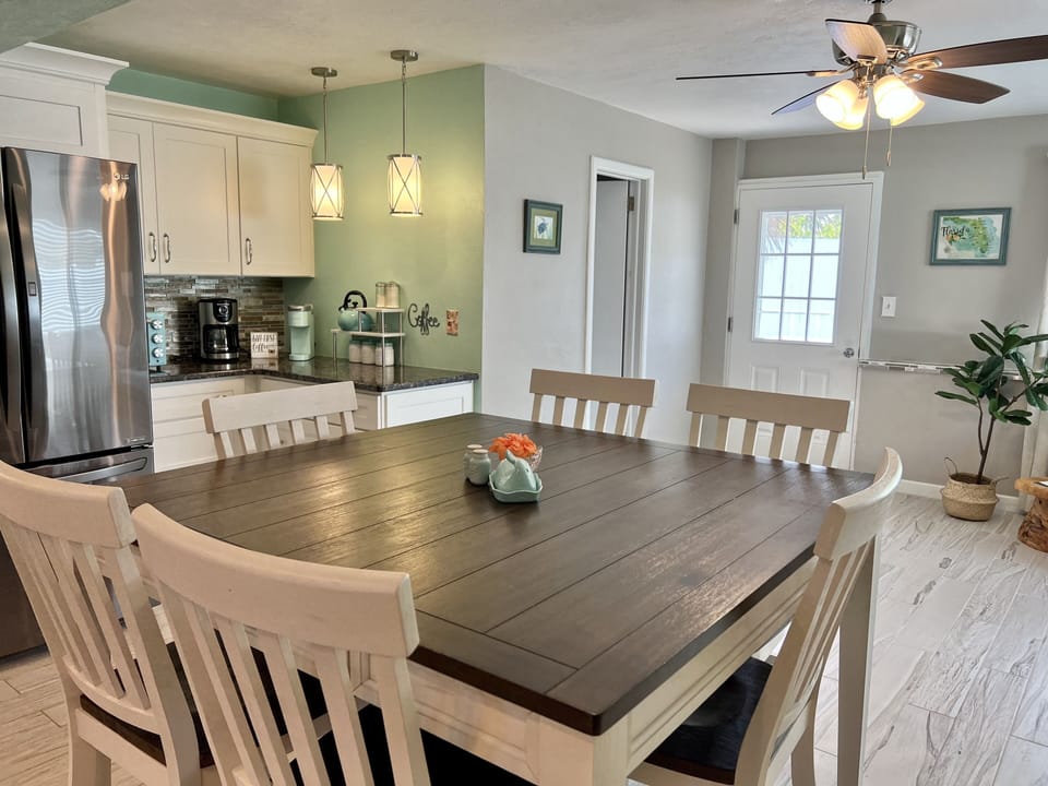 Large, completely renovated kitchen with seating for 6. 