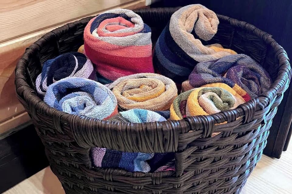 Hot Tub Towels provided for your convenience