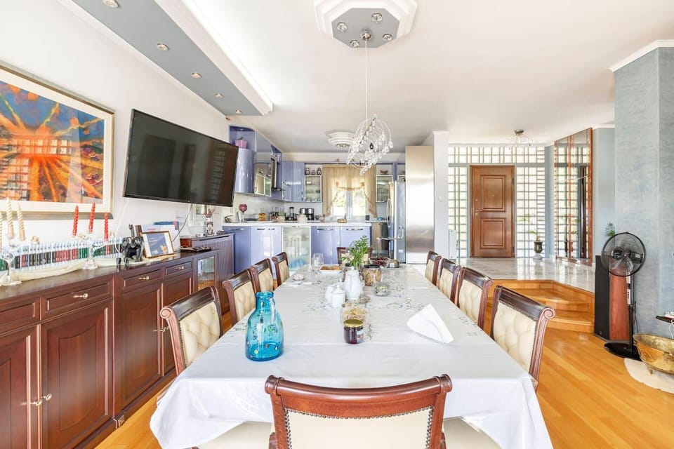 Villa | Private kitchen | Fridge, microwave, oven, stovetop