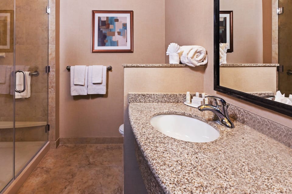 Hair dryer, towels