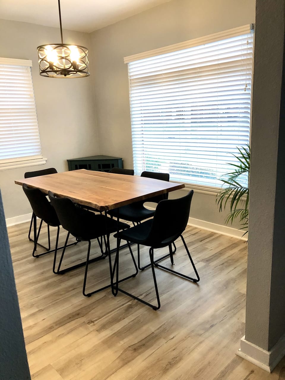 Dining room looking in from living room.