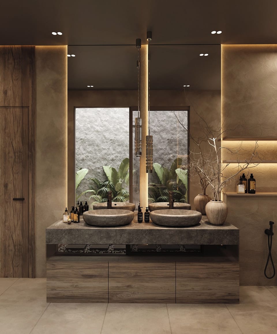 The Invisible Villa with Private Cinema - Adult Only | Bathroom | Separate tub and shower, jetted tub, hydromassage showerhead