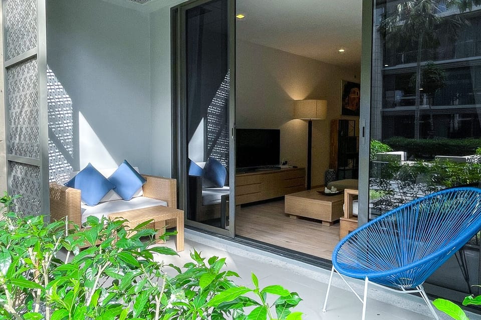 Terrace with sofa and chair