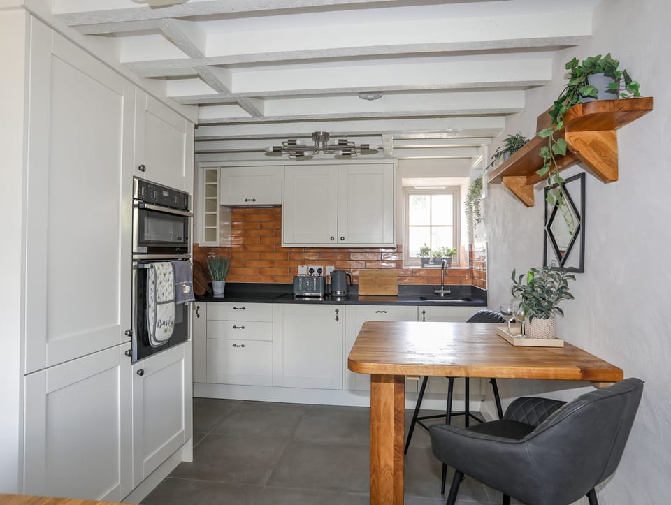 Fridge, dishwasher, electric kettle, toaster