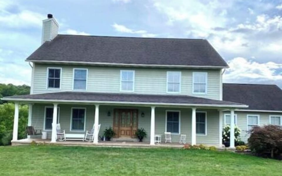 Have a glass of wine after the game and enjoy the view from the porch swing.