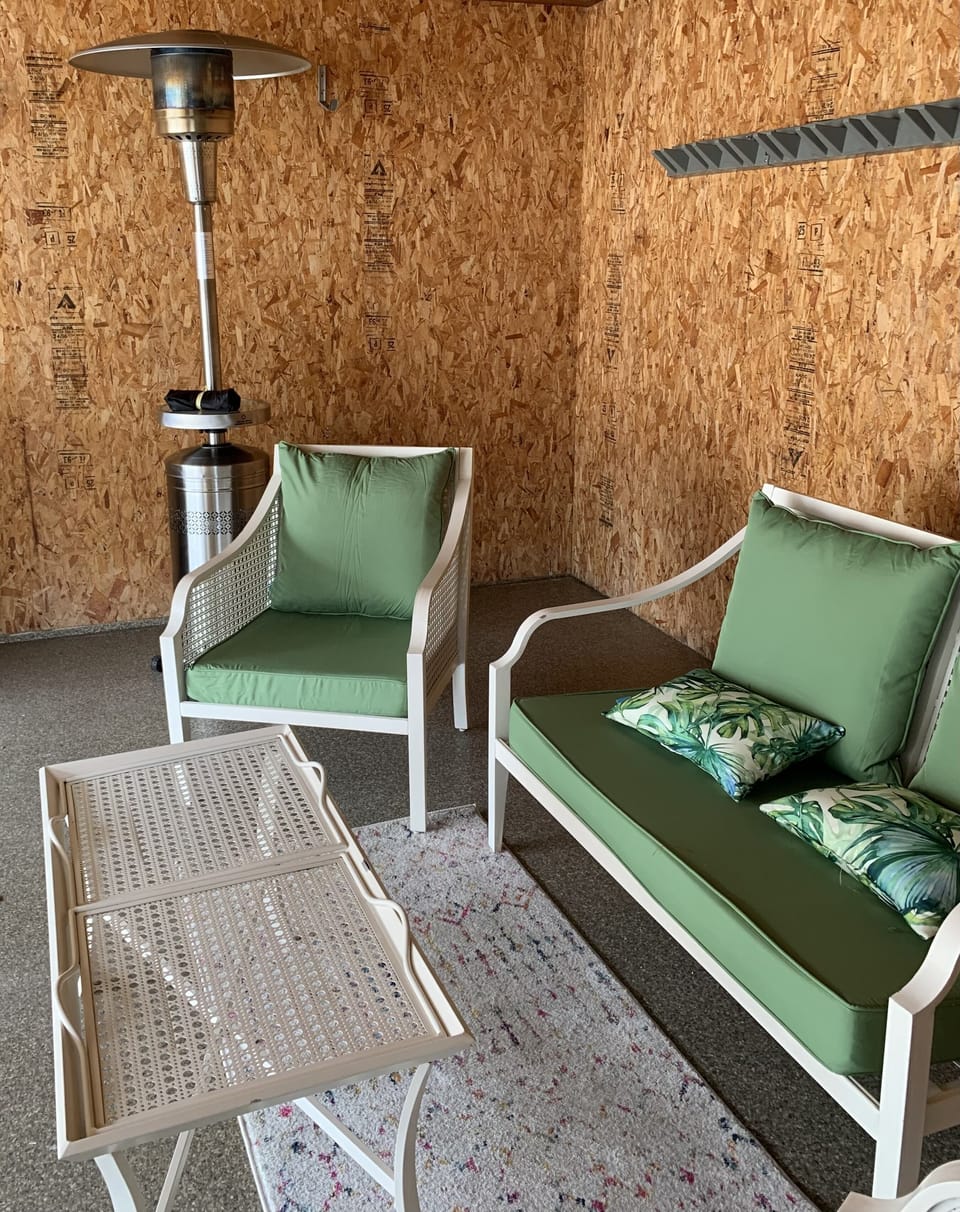 Heater available for colder day tailgating!