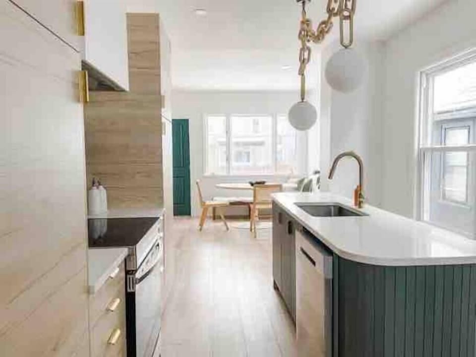 A long view of our modern and stylish kitchen