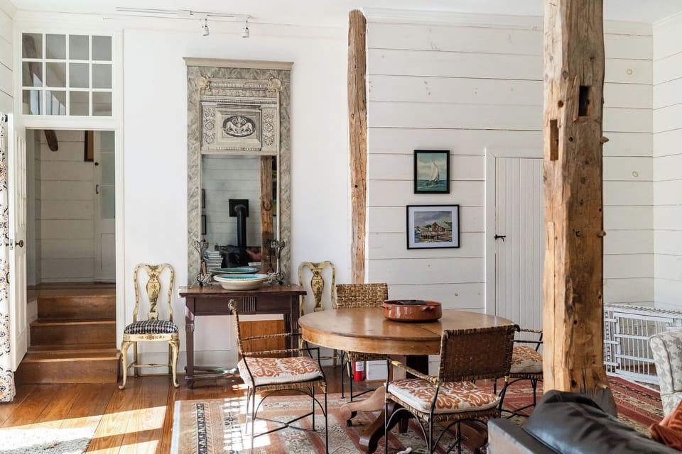 Alternate view of the great room - complete with game table and old barn posts!