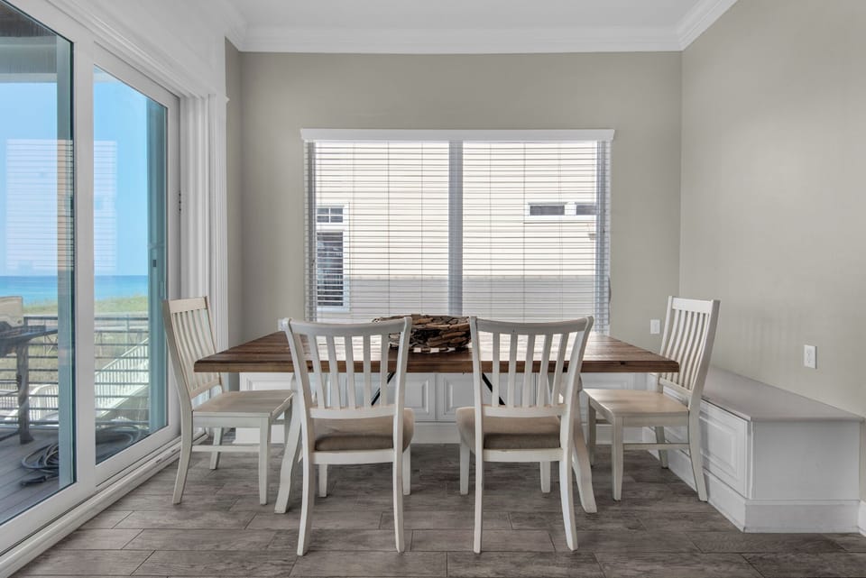 Dining Table w/Gulf Views-Bench Seating