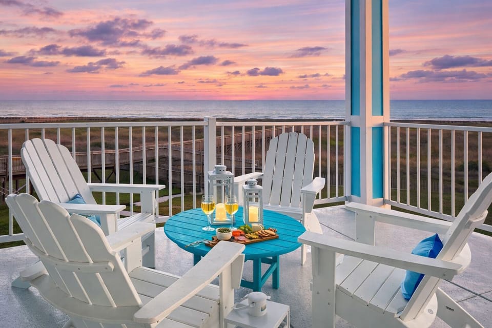 Private balcony with ocean views — perfect for morning coffee, sunset wine, and coastal relaxation