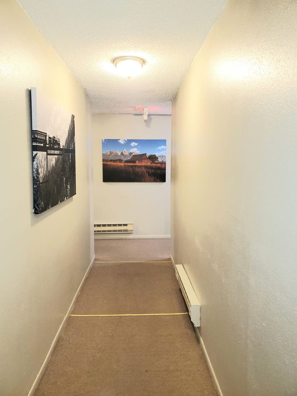 Well lit hallway