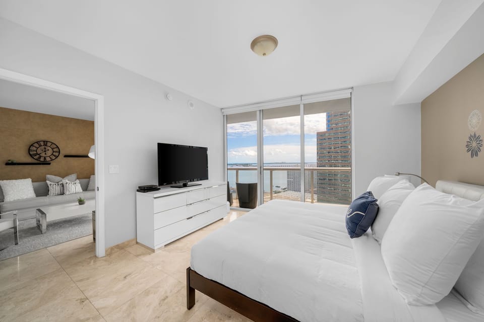 Master bedroom with an amazing view and TV!
