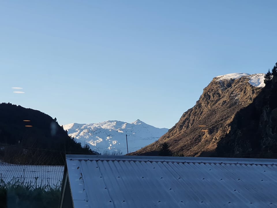 View of Coronet Peak Ski Field from the lounge