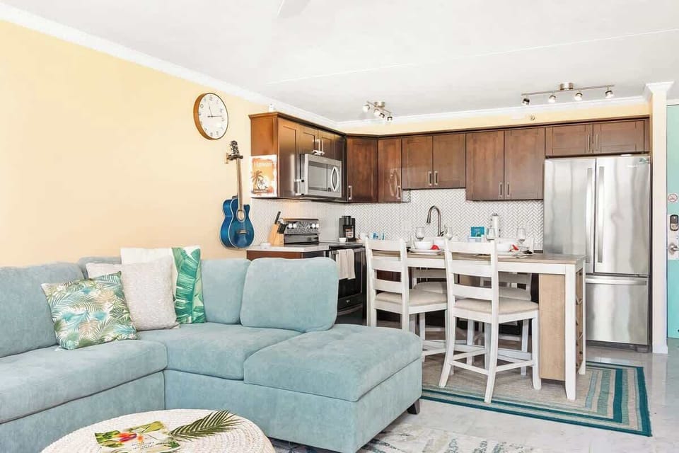 Your living, kitchen, and dining area.