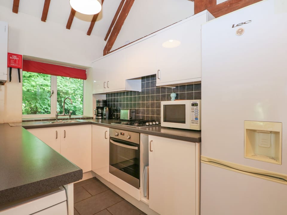 Fridge, dishwasher, electric kettle, toaster