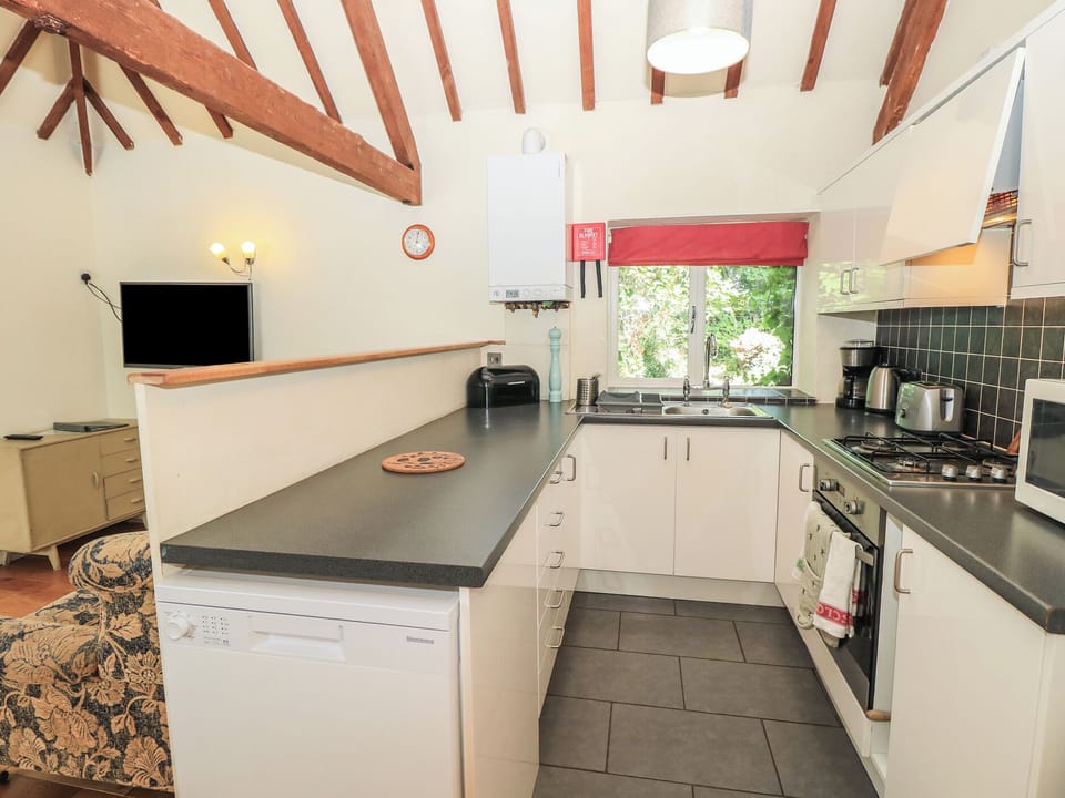 Fridge, dishwasher, electric kettle, toaster