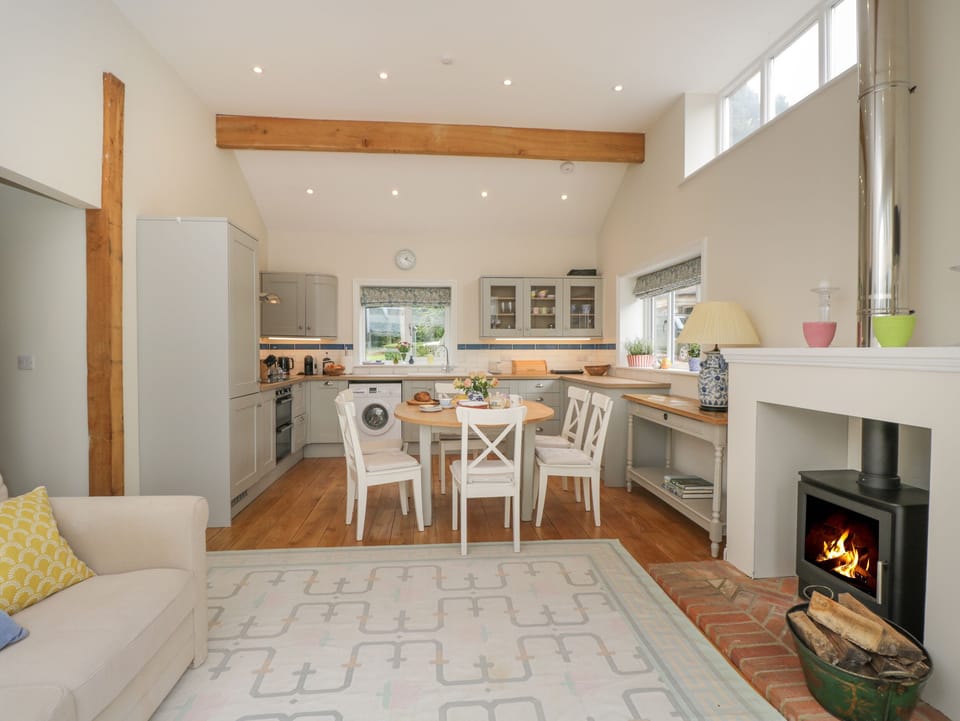 Fridge, dishwasher, electric kettle, toaster