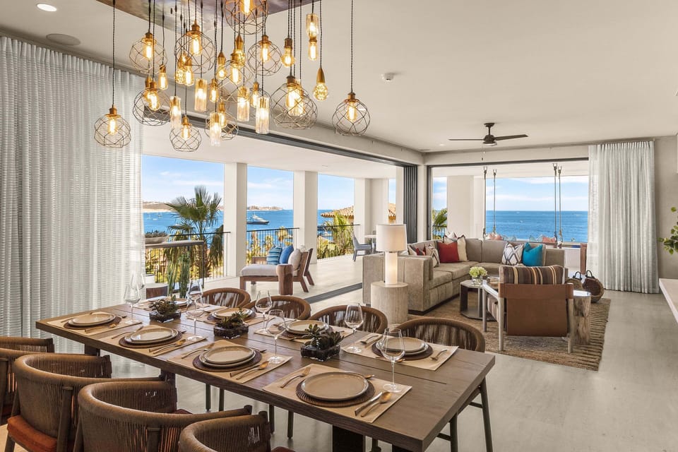 Dining room and living room