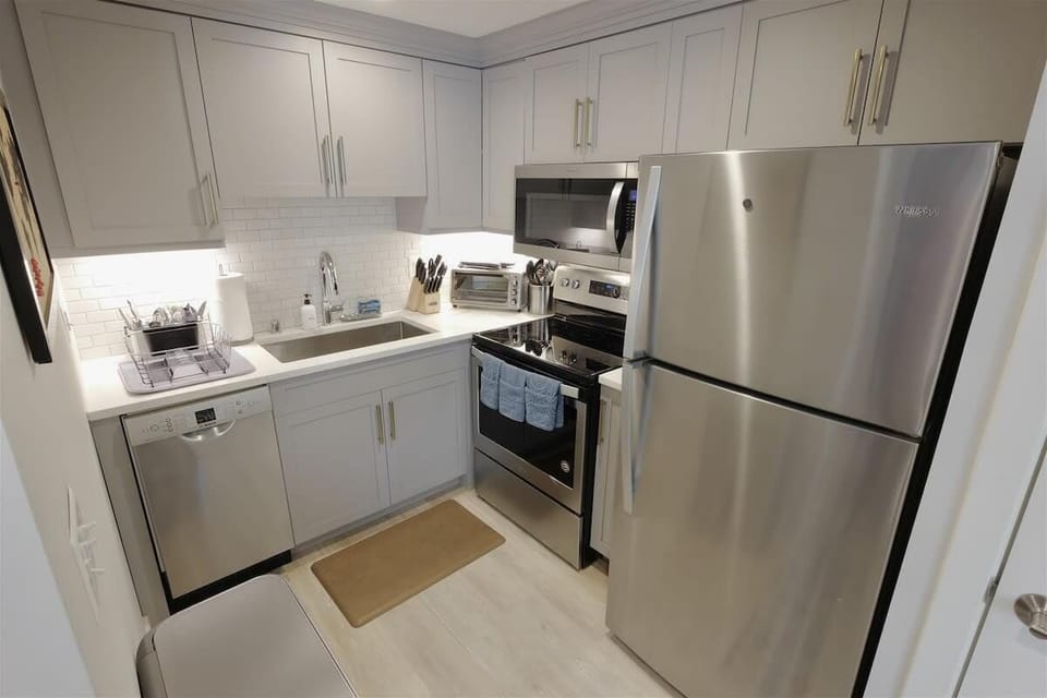 Full kitchen includes all essentials for whipping up a meal from 2 to 20