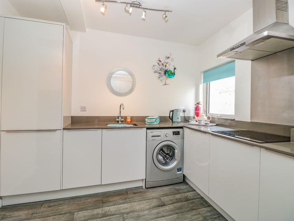 Fridge, dishwasher, electric kettle, toaster