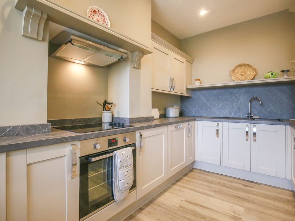 Fridge, dishwasher, electric kettle, toaster