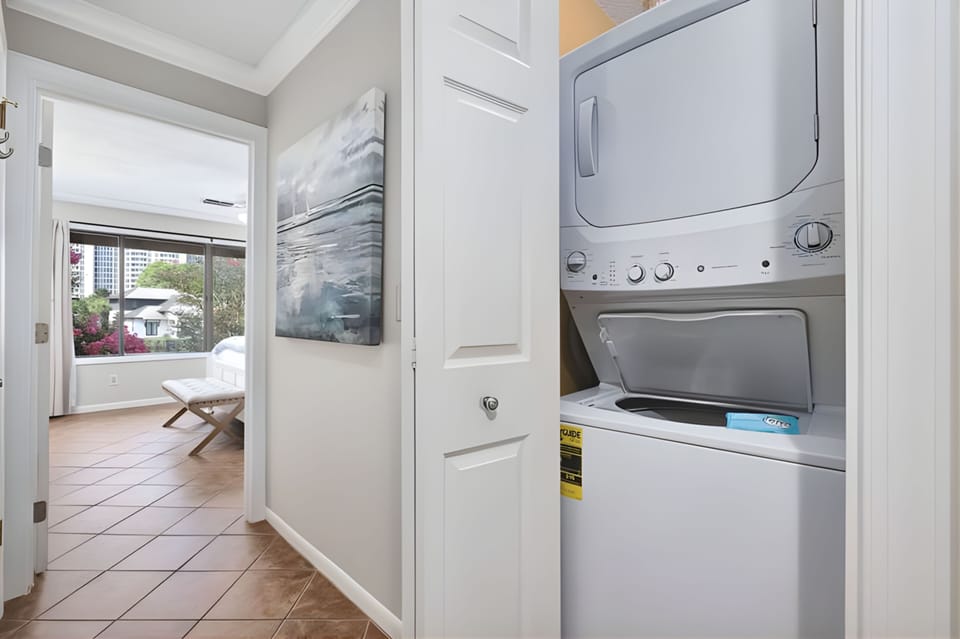 There is a full-size washer and dryer for easy use during guest stays.
