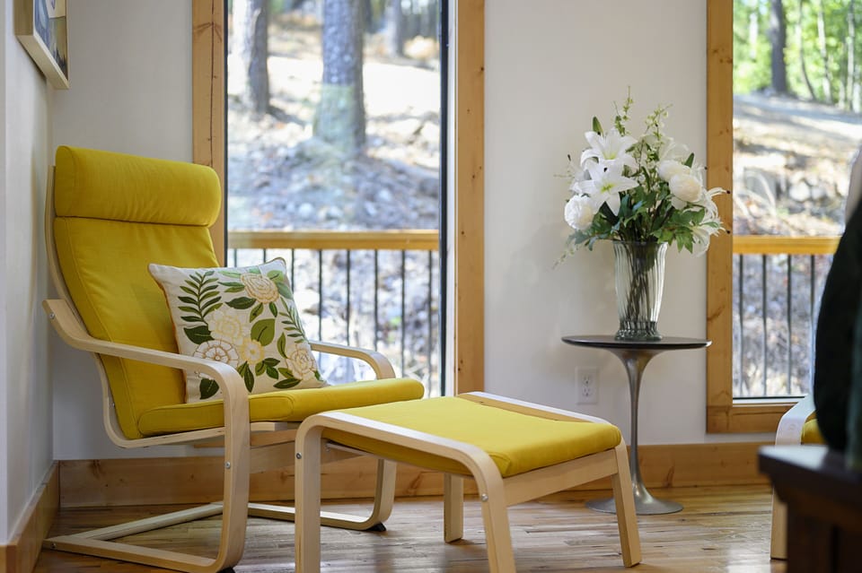 Reading chair with ottoman 
