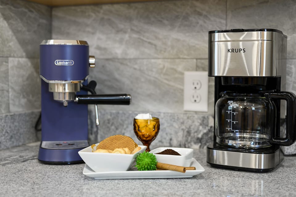 Italian espresso coffee maker and drip coffee machine 