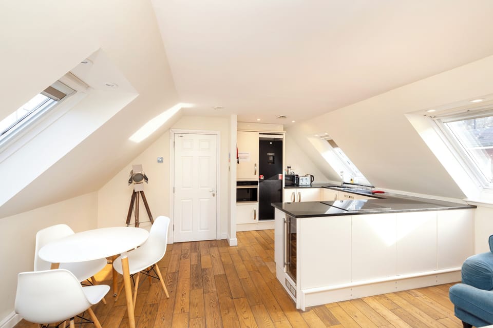Apartment, 1 Bedroom | Private kitchen | Fridge, microwave, oven, stovetop