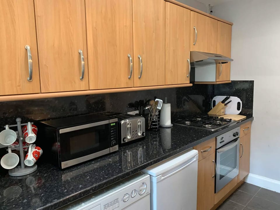 Apartment, 1 Bedroom | Private kitchen | Fridge, microwave, oven, stovetop